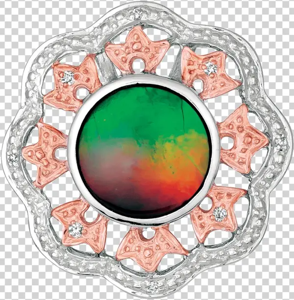 Round Scalloped - Opal