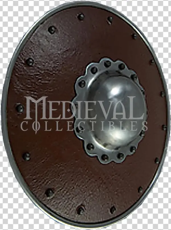 Scalloped Buckler Leather Covered - Buckler