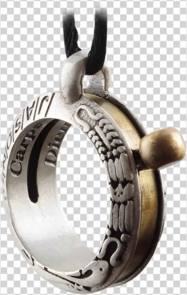 Aquitaine Aztec Pewter Sundial Pendant - Locket