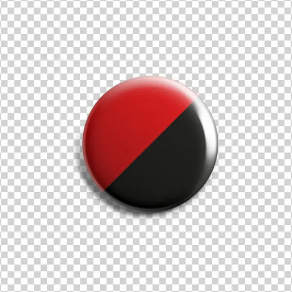 Black / Red Button - Sphere