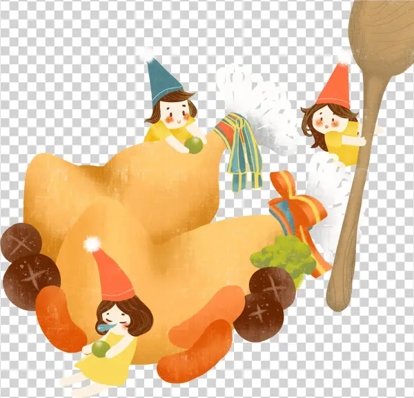 Hand Painted Creative Culinary Battle Illustration - Cartoon