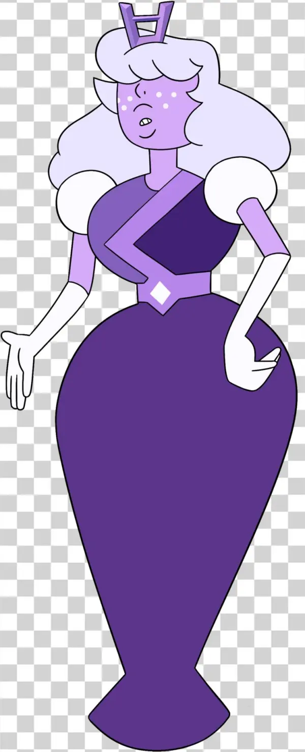 Purple Diamond - Cartoon