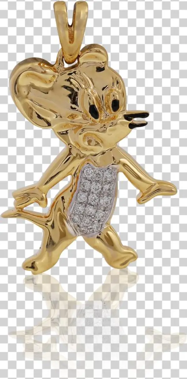 Charming 'jerry' Gold Pendant - Figurine