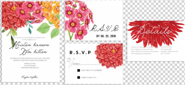 Colorful Floral Invitation Set - Gilliflower