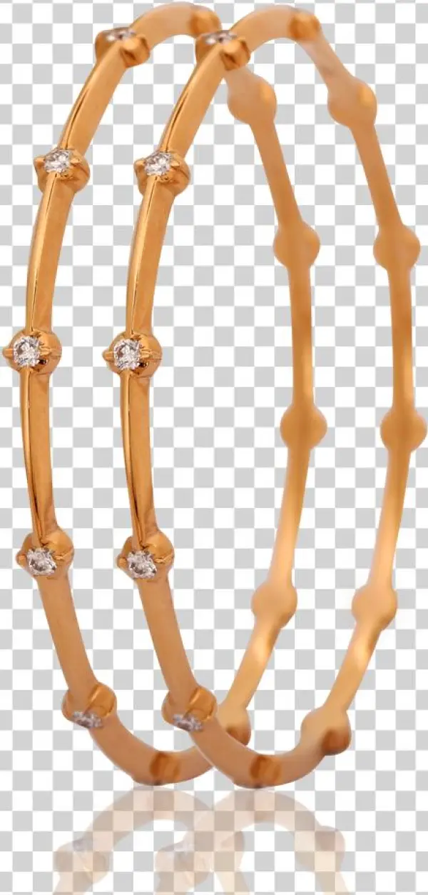 Elegant Workwear Diamond Bangle - Wood