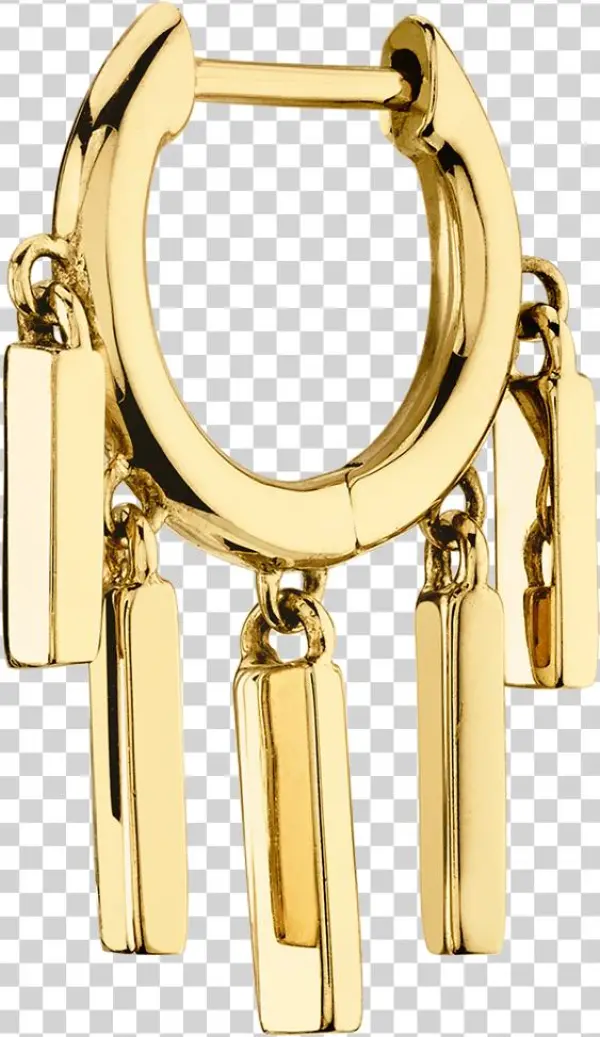 Gold Bar Slim Hoop - Ring