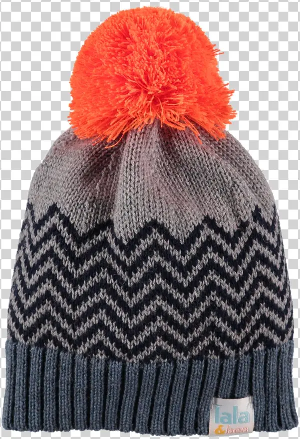 Grey Zig-zag Hat