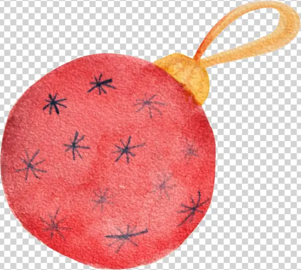 Hand Painted Red Pattern Ball Transparent Ball Png