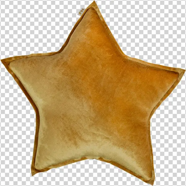 Star Cushion Velvet S024 Cut Out V=1527696008 - Kussen Goud Ster