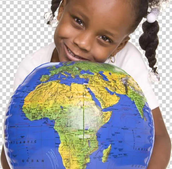 Girl-globe - Earth