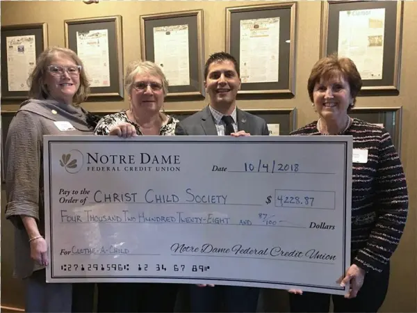 Notre Dame Fcu Raises Over $4,200 For Christ Child - Event