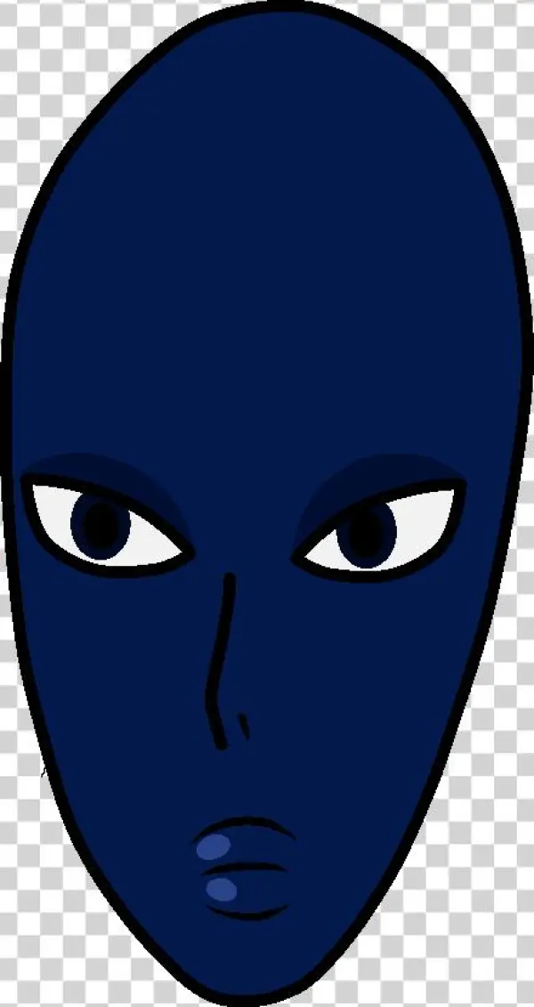 Blue Diamond Face Bykmes - Cartoon