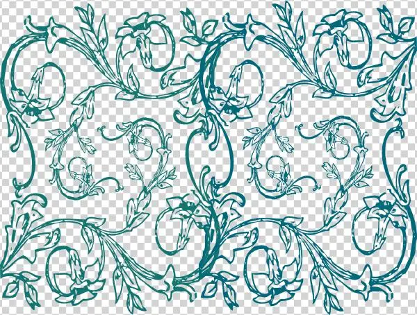Blue Flower Decor Svg Clip Arts 600 X 454 Px