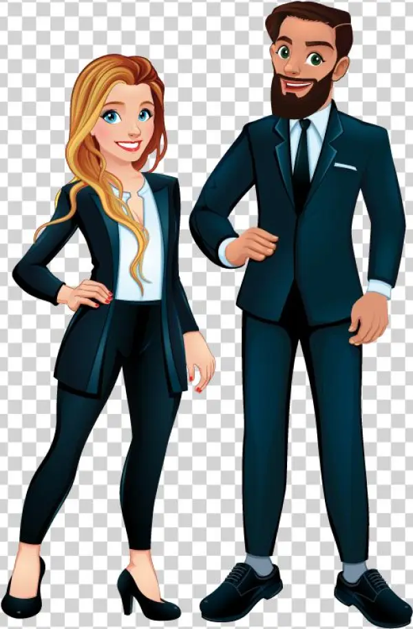 Harmony Jenna Derek Cartoon - Illustration