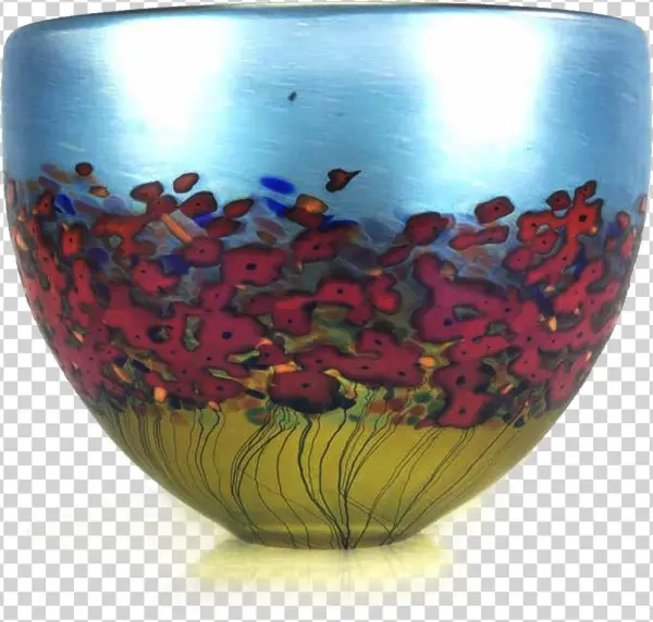 Hud Handblown Iridescent Art Glass Bowl