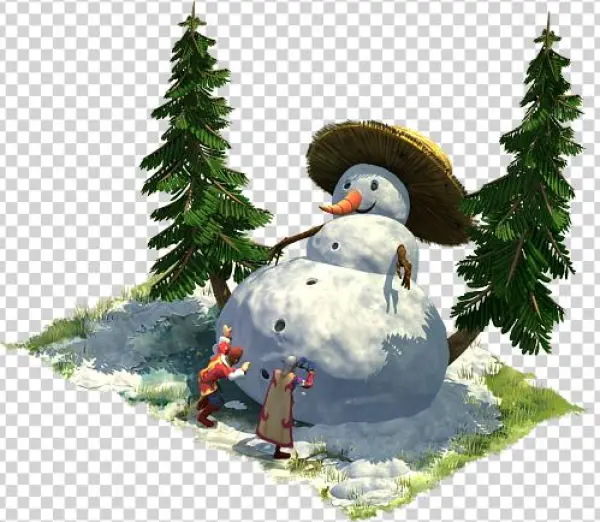 Lazy Snowman - Illustration