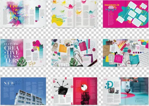 Magazine Flatlayspreads Creativity
