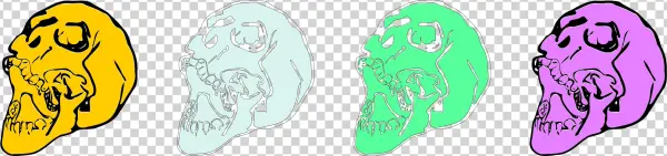 Pastel Skulls - Illustration