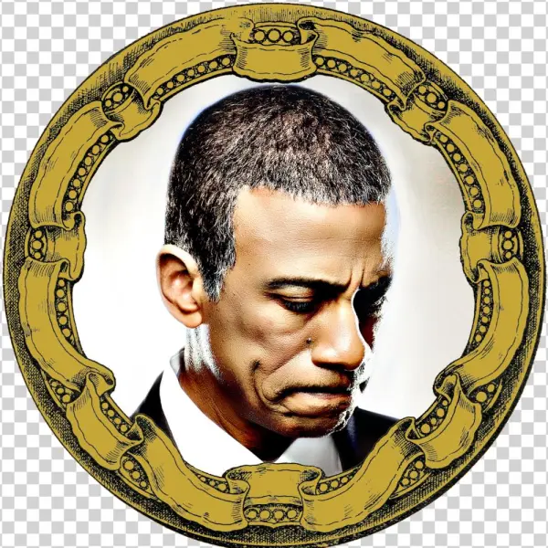Ron Butler Barack Obama - Vintager Blick-französischer Wasserspeier U. 8 Papierteller