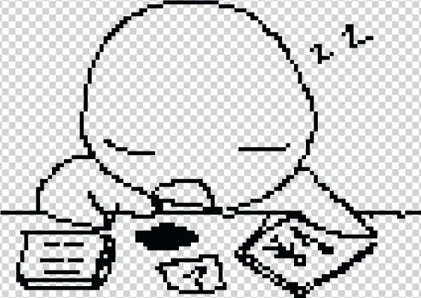 Sleepy - Line Art