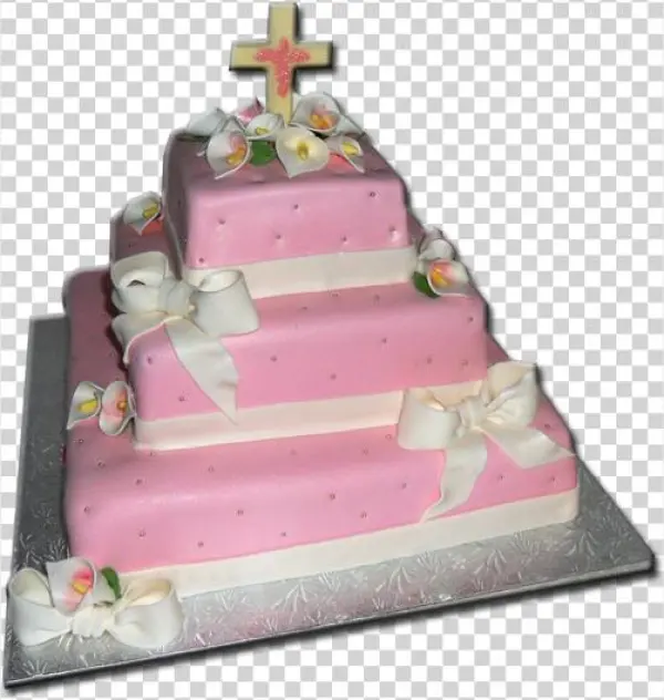 3tier Pink Cross Lillies - Pie