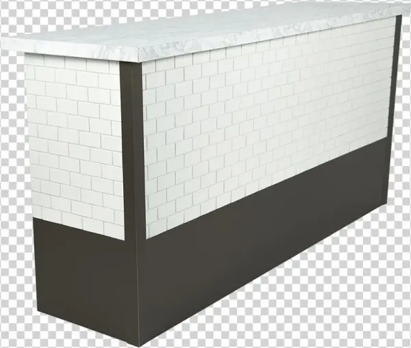 Aviano White Marble And Tile Bar