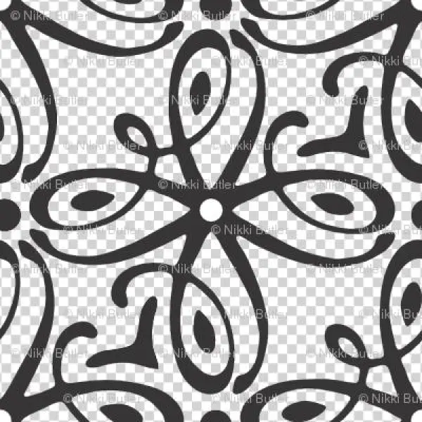 Black And White Swirl - Motif