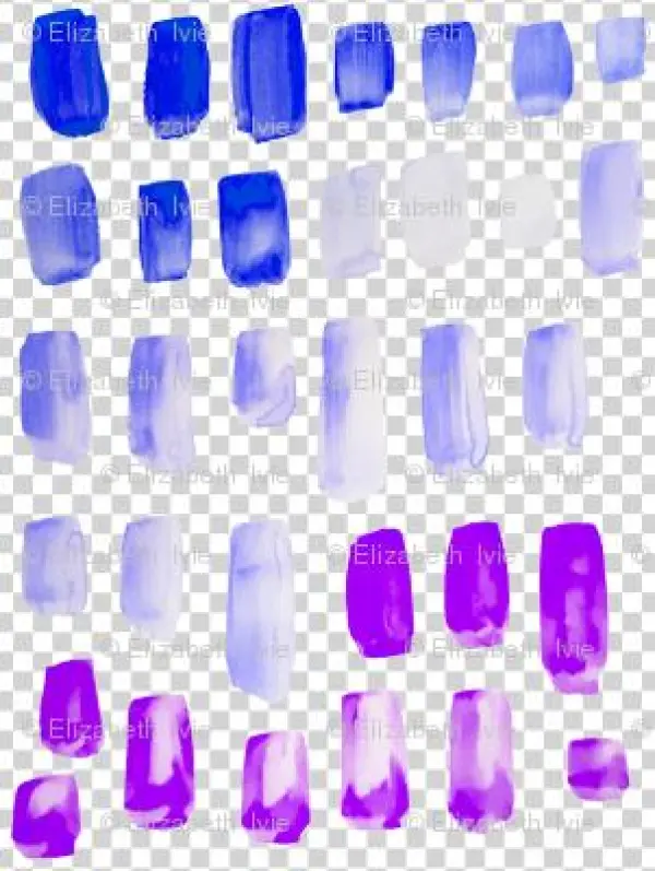Blue Purple Watercolor Mosaic // Small - Blue