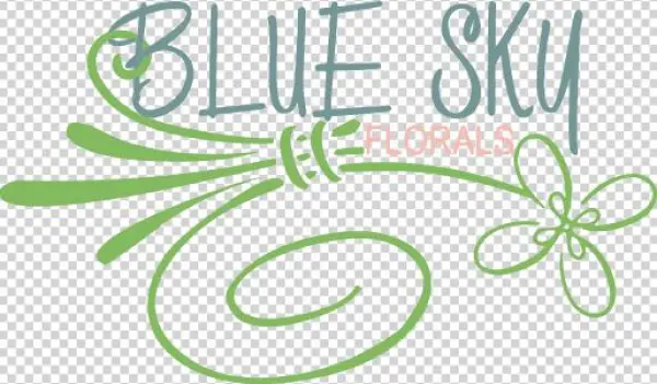 Blue Sky Florals - Calligraphy