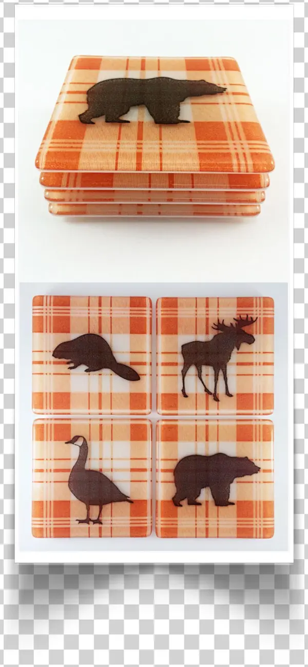 Canadiana Bear Coasters