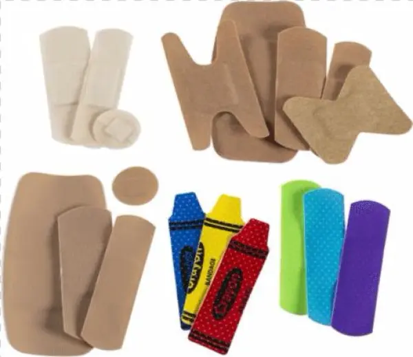 Cardinal Health Adhesive Bandage Strips - Cardinal Health Sterile Adhesive Plastic Bandage, Crayon