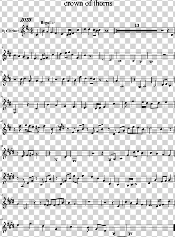 Crown Of Thorns Sheet Music 1 Of 1 Pages - Clash Of Warriors Flute