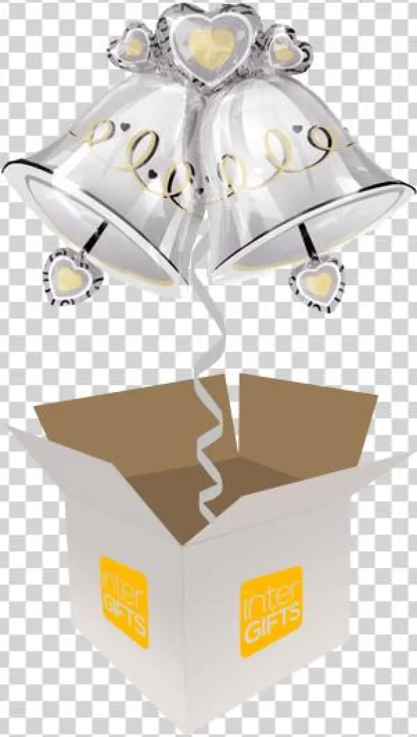 Happy Birthday Bubble Text Silver Balloon Bouquet Inflated