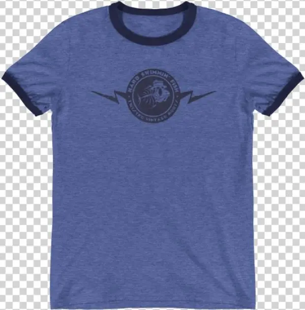 Heather Blue Lightning Fish T - Shotgunwillies Conway T Shirt On An Amazing Heather