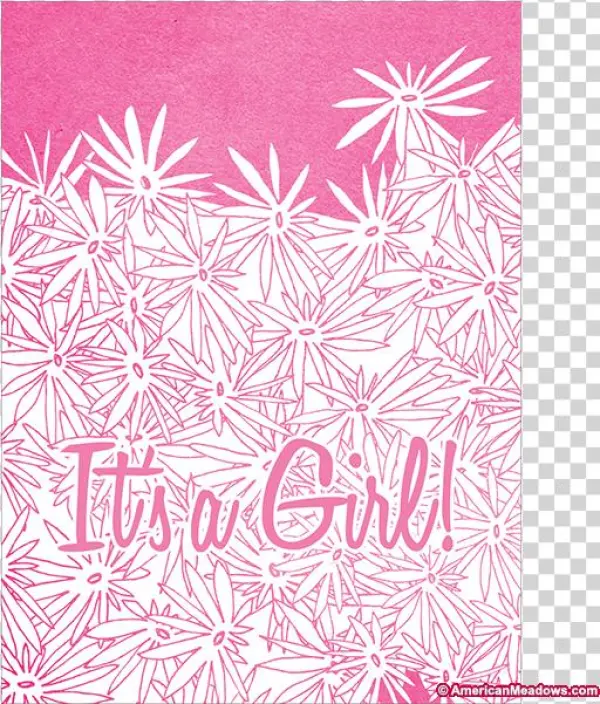 It's A Girl Seed Packet - Motif