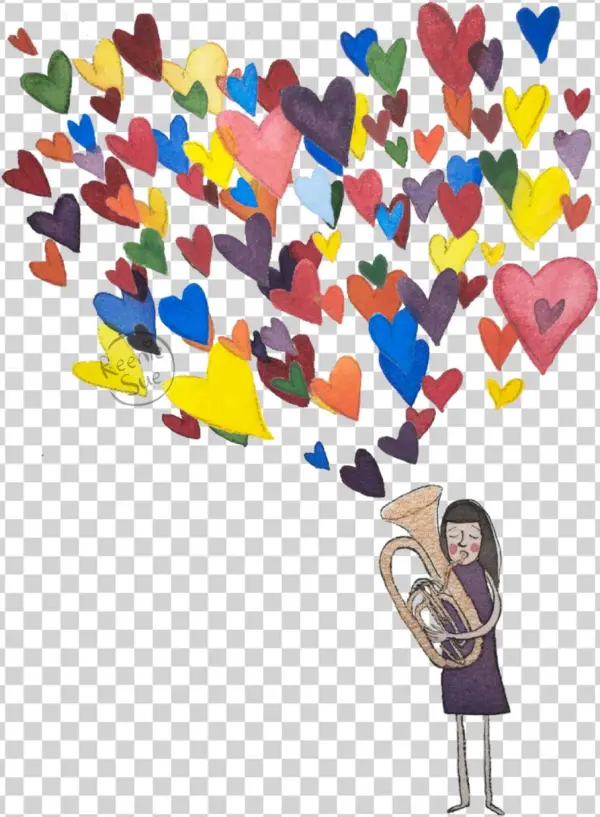 Love Tuba Print
