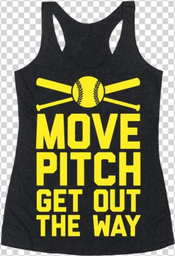 Move Pitch Get Out The Way - Spin Class Pint Glass Racerback Tank Top Top: Funny