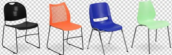 Plastic Stack Chairs - Flash Furniture Hercules Series 880 Lb. Capacity Black