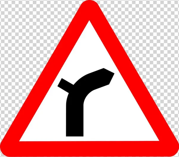 This Free Clipart Png Design Of Roadsign Junc Curve