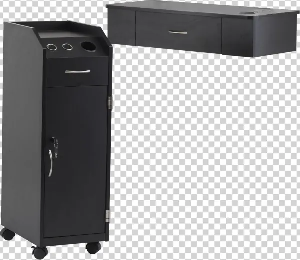 Wall Mount Station With Keystone Trolley In Black Puresana