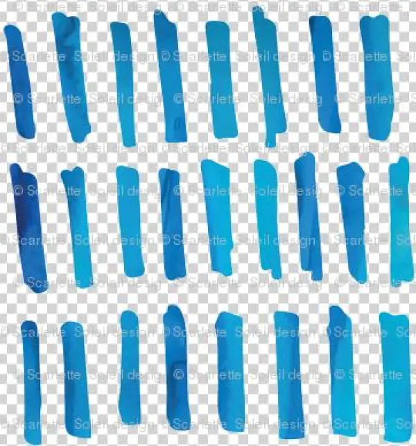 Watercolor Blue Blocks - Plastic