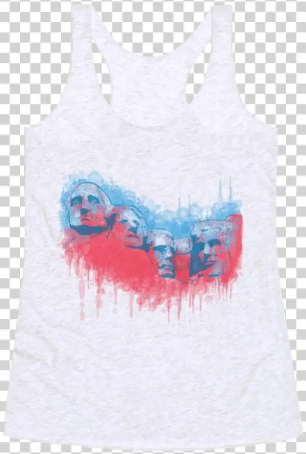 Watercolor Rushmore Racerback Tank Top - Watercolor Rushmore Iphone Case: Funny Iphone Case