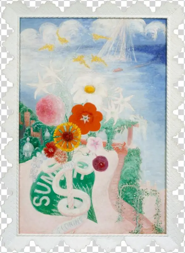 Colorful Image Of Flowers And A Sky - Stettheimer Florine