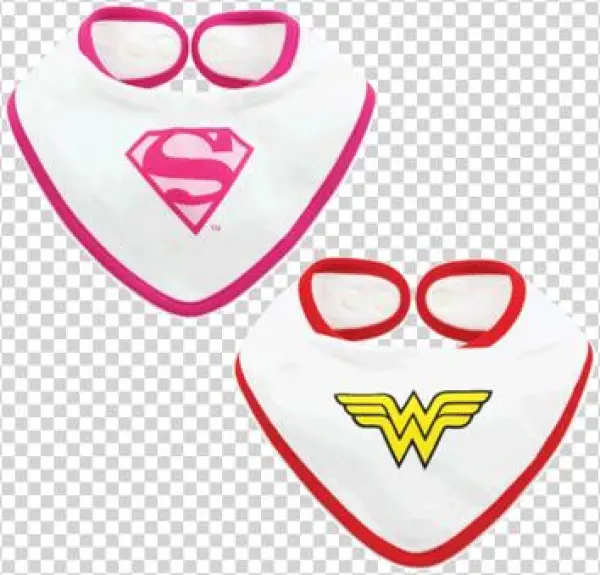 Image - Bumkins Dc Comics Bandana Bib, Superman Pink, 0-9 Months