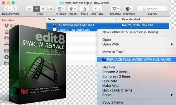 Edit8 Sync N Replace Audio Sync Software For Imovie - Woowave Dreamsync Home Edition Download, Video Editing,