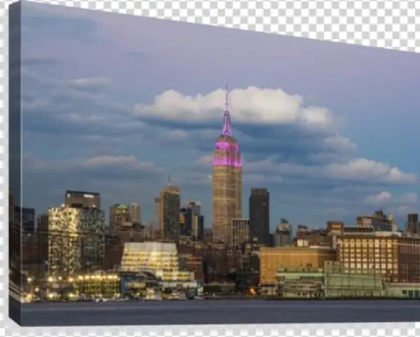Empire State Building At Sunset With Colour Honouring