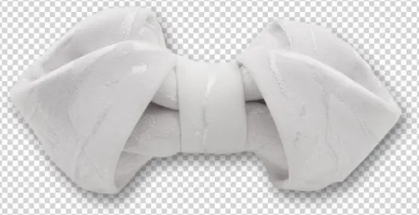 Folding In White Bow Tie - Buckle