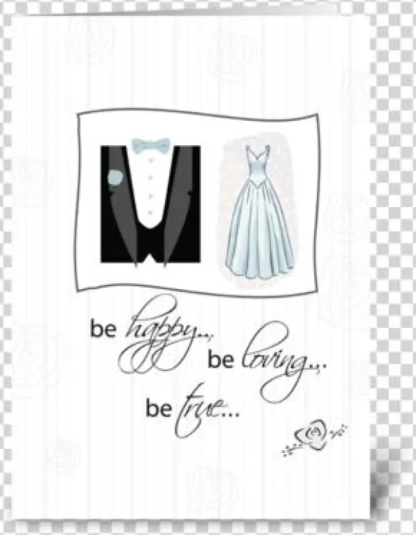Be Happy, Be Loving, Wedding Greeting Card - Wedding Congratulations For Bride & Groom With
