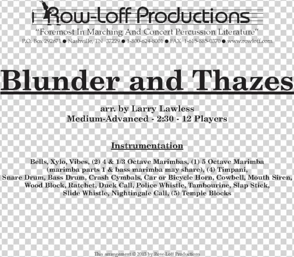 Blunder & Thazes - Document