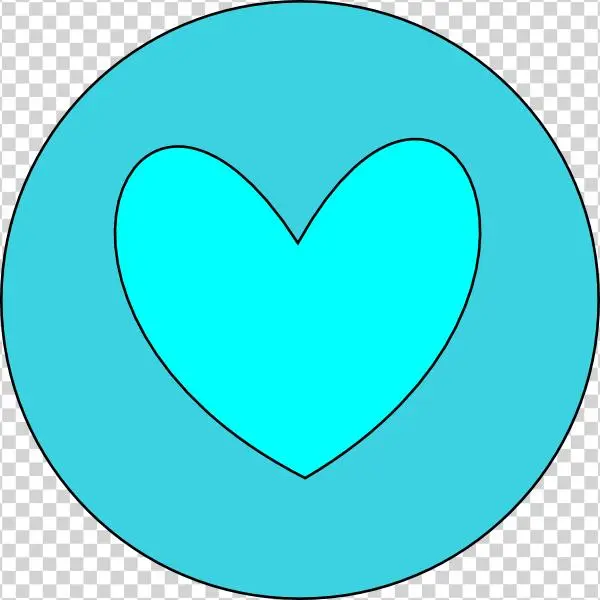 Heart In Circle Blue Svg Clip Arts 600 X 600 Px